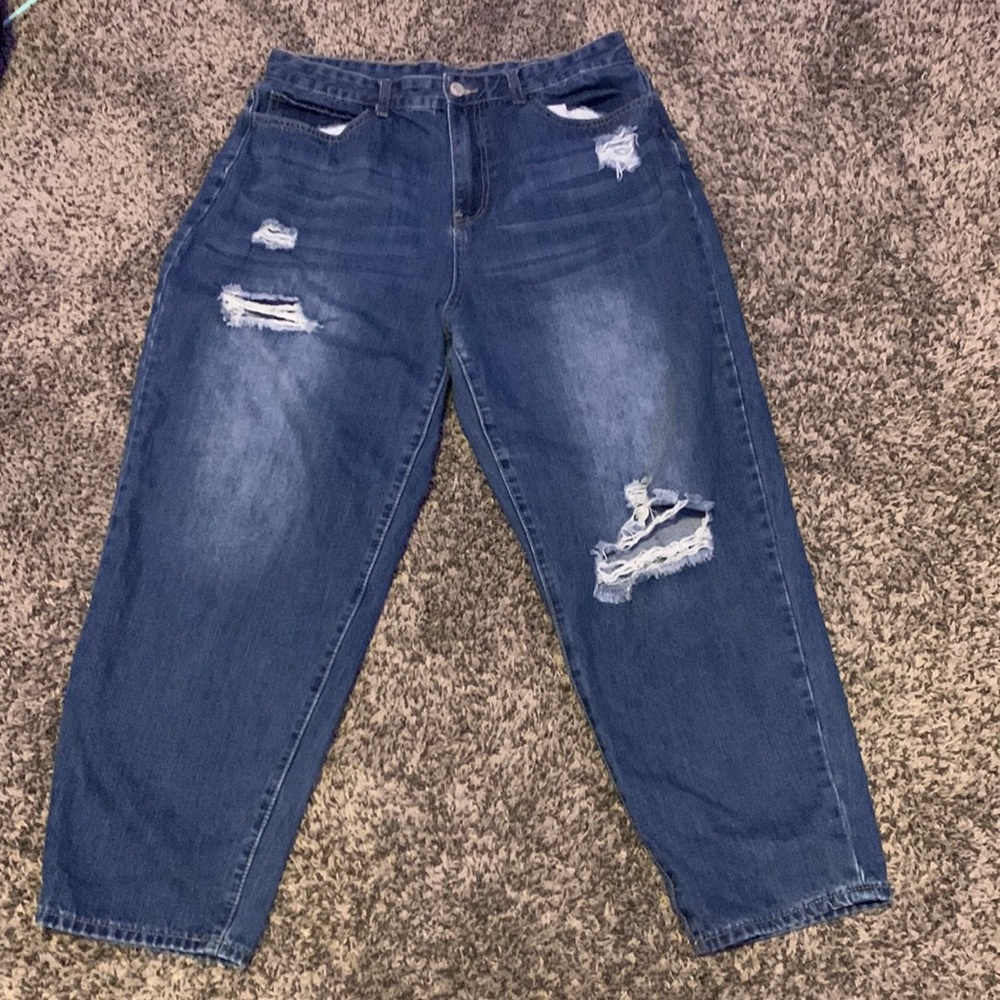 YMI women’s high rise balloon leg fit jeans